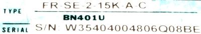 Mitsubishi FR-SE-2-15K-A-C label image