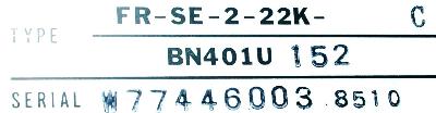 Mitsubishi FR-SE-2-22K-C label image