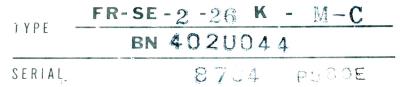 Mitsubishi FR-SE-2-26K-M-C label image