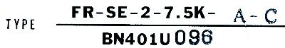 Mitsubishi FR-SE-2-7.5K-A-C label image