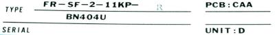 Mitsubishi FR-SF-2-11KP-R label image