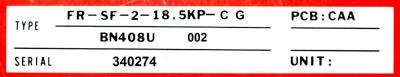 Mitsubishi FR-SF-2-18.5KP-CG label image