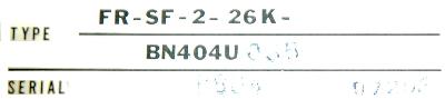 Mitsubishi FR-SF-2-26K-CE label image