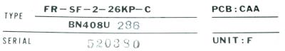 Mitsubishi FR-SF-2-26KP-C label image