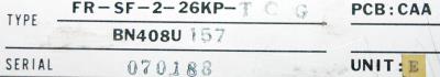 Mitsubishi FR-SF-2-26KP-TCG label image