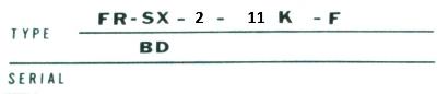 Mitsubishi FR-SX-2-11K-F label image