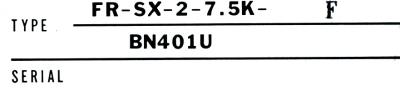 Mitsubishi FR-SX-2-7.5K-F label image