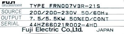 Fuji FRN007V3R-21S label image
