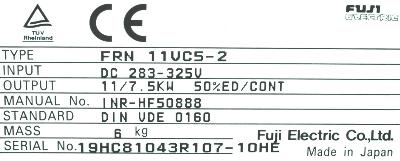 Fuji FRN11VC5-2 label image