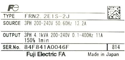 Fuji FRN2.2E1S-2J label image