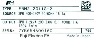 Fuji FRN2.2G11S-2 label image