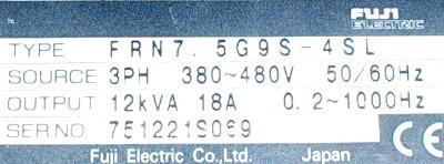 Fuji FRN7.5G9S-4SL label image