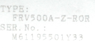 Fuji FRV500A-Z-ROR label image
