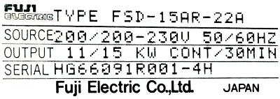 Fuji FSD-15AR-22A label image
