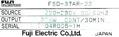Fuji FSD-37AR-23CZ label image