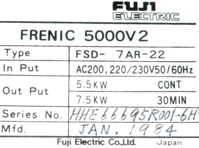 Fuji FSD-7AR-22 label image