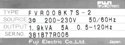 Fuji FVR008K7S-2 label image
