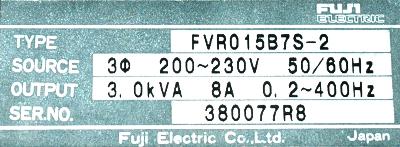 Fuji FVR015B7S-2 label image