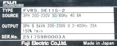 Fuji FVR5.5E11S-2 label image