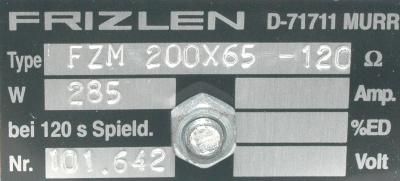 Frizlen FZM200X65-120 label image