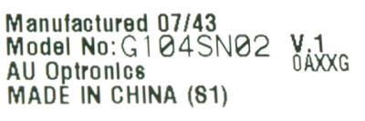 Omni Vision G104SN02 label image