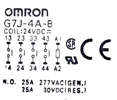Omron G7J-4A-B-24VDC label image