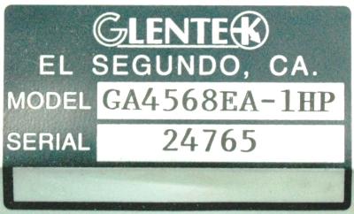GLENTEK GA4568EA-1HP label image