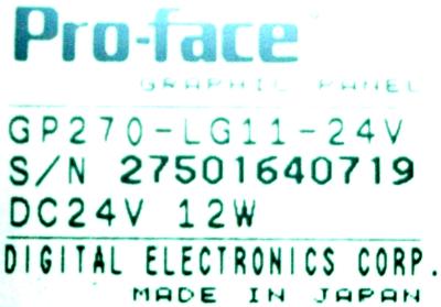 Digital Electronics Corp. GP270-LG11-24V label image