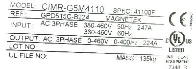 New Refurbished Exchange Repair  Magnetek Inverter-General Purpose GPD515C-B224 Precision Zone