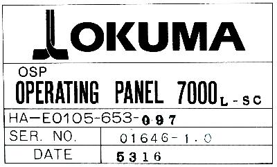 Okuma HA-E0105-653-097 label image