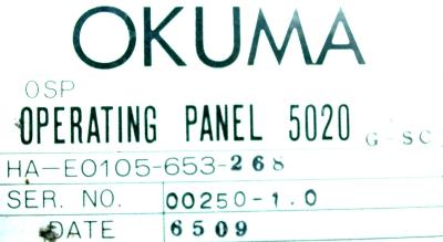 Okuma HA-E0105-653-268 label image