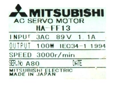 Mitsubishi HA-FF13 label image