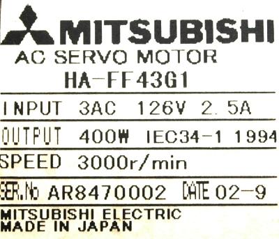 Mitsubishi HA-FF43G1 label image