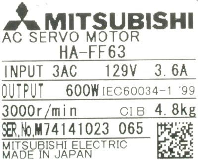 Mitsubishi HA-FF63 label image