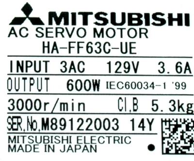 Mitsubishi HA-FF63C-UE label image