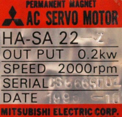 Mitsubishi HA-SA22-Z label image