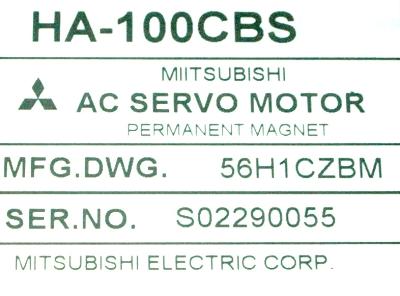 Mitsubishi HA100CB-S label image