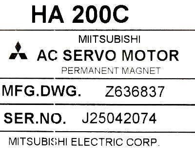 Mitsubishi HA200C label image