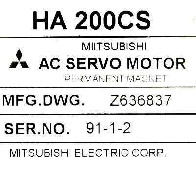 Mitsubishi HA200C-S label image