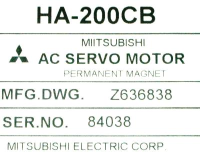 Mitsubishi HA200CB label image