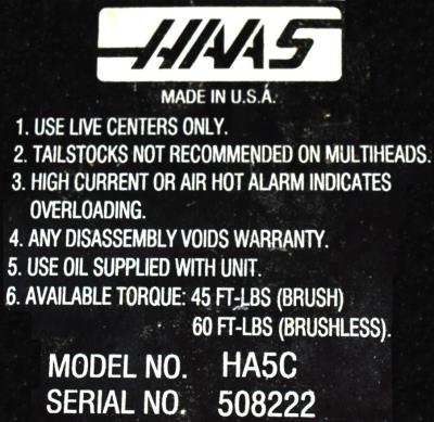 HAAS HA5C label image
