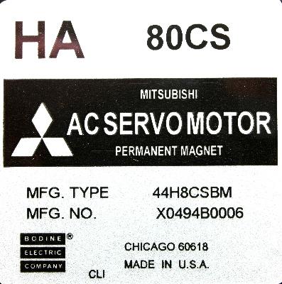 Mitsubishi HA80CS label image