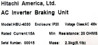 Hitachi, Ltd HBU-4030 label image
