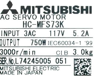 Mitsubishi HC-MFS73K label image