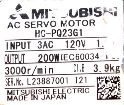 Mitsubishi HC-PQ23G1 label image