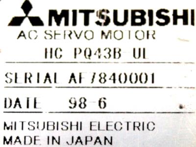 Mitsubishi HC-PQ43B-UL label image