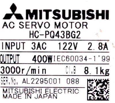 Mitsubishi HC-PQ43BG2 label image