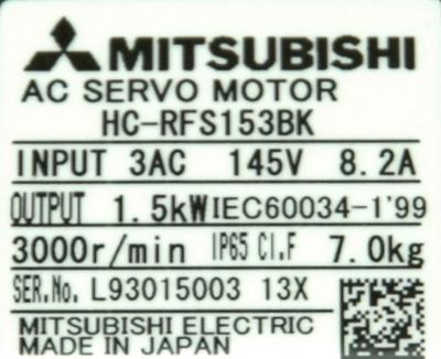 Mitsubishi HC-RFS153BK label image
