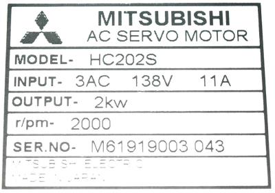 Mitsubishi HC202S label image