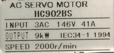 New Refurbished Exchange Repair  Mitsubishi Motors-AC Servo HC902BS-E42 Precision Zone